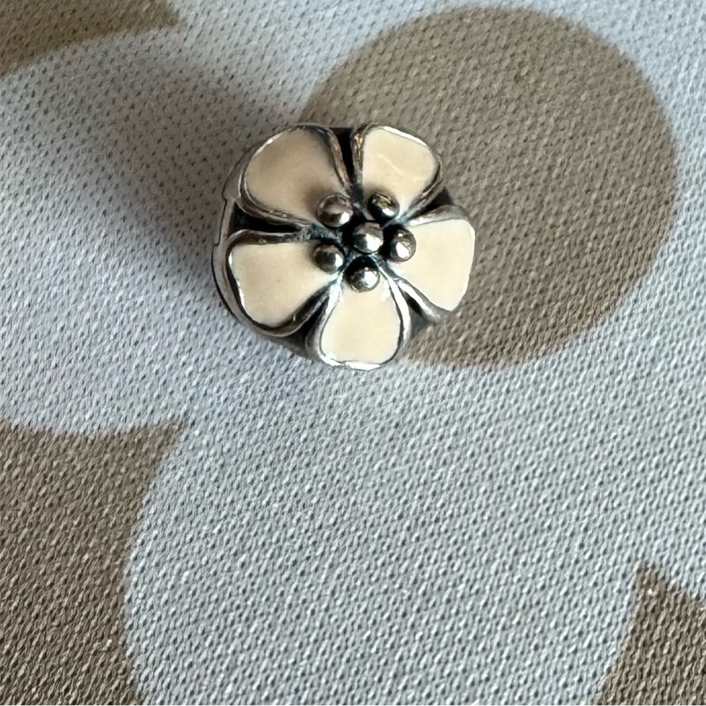 Authentic Pandora Cherry Blossom Clips Pink Enamel Sterling Silver 791041EN40